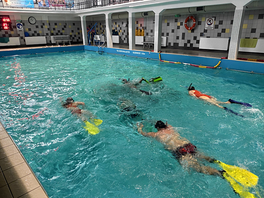 Hokej pod wodą Walenie Siemianowice Śląskie Trening 2 III 2024